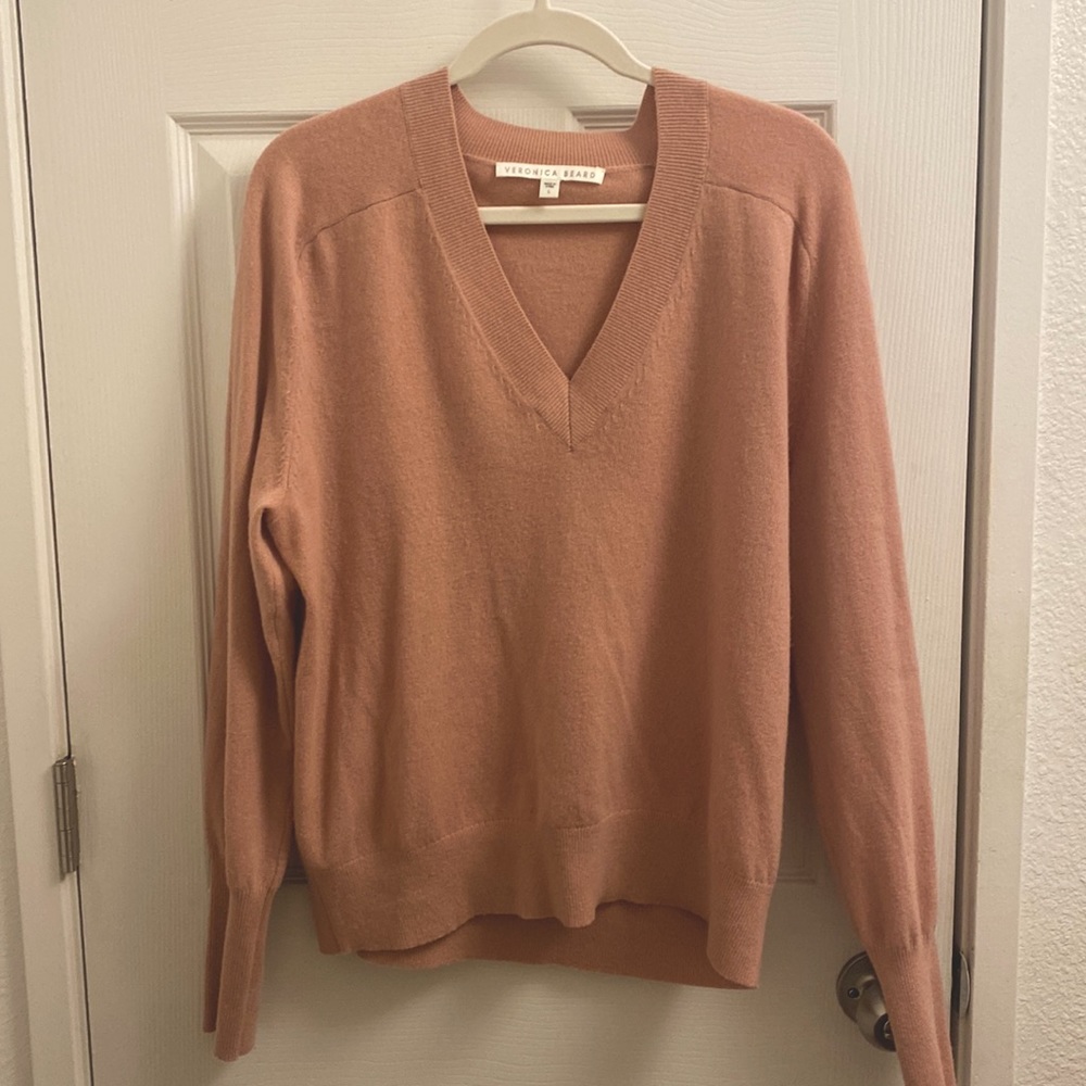 Veronica Beard 100% Cashmere V-neck Sweater